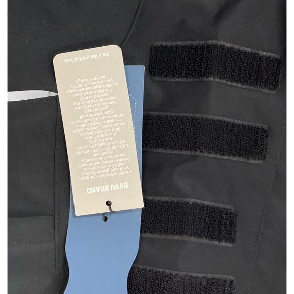 BVVU Womens High-Waisted Sauna Pants Large Black Silver Workout Fat-Burner NWT - Picture 12 of 16